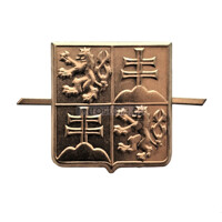 Czechoslovak Federative Republic army pin hat badge - bronze
