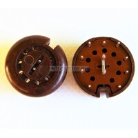 Tube socket 9-pin bakelite for PCB