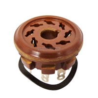 Tube socket 8-pin PL8-P brown