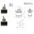 Two-pole Toggle switch TP1-2 (ТП1-2) ON/ON - 2A/220V