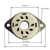 Tube socket 9-pin MAGNOVAL, B9D V2